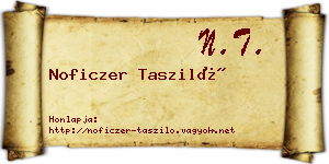 Noficzer Tasziló névjegykártya